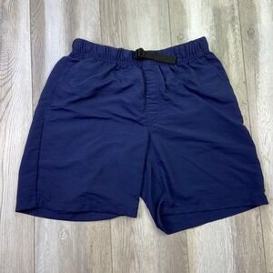 Vans Range Elastic Shorts Mens Medium Blue Belted Loose Fit Nylon Casual Men